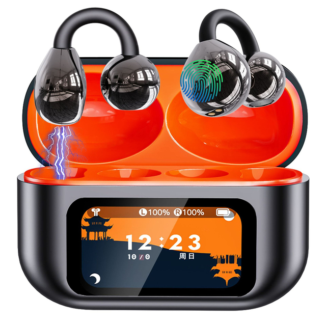 New Wireless Headset Earphone with Screen Clip-on Wireless Binaural Stereo HIFI Sports 6.0 Earphones