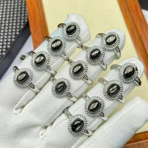 Bán buôn tự nhiên các vườn thạch anh pha lê Healing Stones Aquamarine Garnet đá quý trang sức nhẫn đối với Quà Tặng - Product Image 2