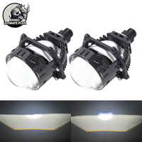 Nouveau projecteur universel à double LED avec faisceau avant de 3 pouces, faisceau de route, 55W, sans perte, 9V-12V, 6500K, contrôlé par Bluetooth