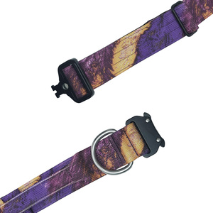 Custom Heat Transfer Printed Nylon Tactical Dog <b>Collar</b>, Premium <b>Metal</b> Buckle Dog <b>Collar</b> for Medium Large Dogs Stainless steel D - Product Image 4