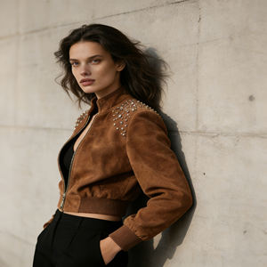 Oferta Especial en Temu: Chaqueta Bomber Premium 2026, Sólida, Transpirable, para Salidas Urbanas Modernas y Eventos Nocturnos Elegantes - Product Image 5