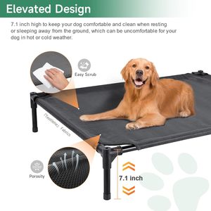 Elevato uso esterno cani letto alzato <span class=keywords><strong>lettino</strong></span> tenda con copertura parasole pieghevole <span class=keywords><strong>amaca</strong></span> per campeggio spiaggia - Product Image 4