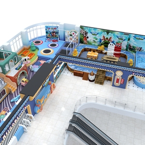 Mall atrium sân chơi trong nhà mô hình Số đa cấp cấu trúc chơi mềm bóng hố cao trượt cho trường học tại nhà công viên giải trí - Product Image 4