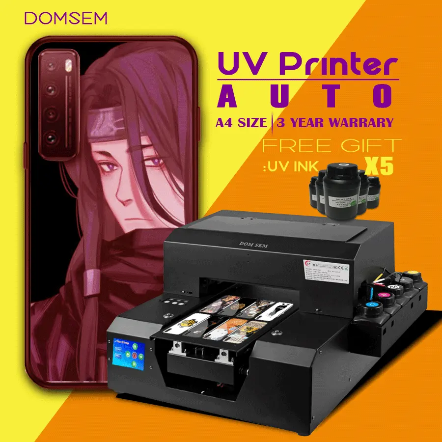 डिजिटल A4 यूवी फोन के मामले में प्रिंटर यूवी इंकजेट Flatbed फोटो प्रिंट मशीन