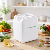 Bidon carré en PEHD fluoré de 15 L avec bouchon à vis, résistant aux produits chimiques, anti-perméation, étanche, empilable, en plastique
