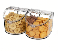 ECOBOX Conteneur en plastique hermétique pour fruits secs, biscuits, bonbons, gommes, confiseries, et autres aliments en vrac