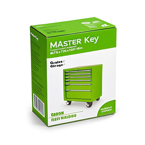 Fami Master Key Comfort <b>Drawer</b> Cabinet 9 <b>Drawers</b> 867x726x1000 Mm Green Ral6011 <b>Tool</b> Storage - Product Image 2