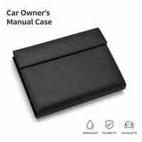 Funda de Cuero PU para Manual de Auto con Logotipo Personalizado, Portadocumentos para Registro y Seguro del Vehículo