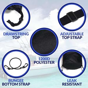 Bolsa de basura de barco de malla de nailon de alto grado personalizada, 14x24 pulgadas, negra/personalizada, impermeable, fácil de almacenar, funda colgante para fines especiales - Product Image 6