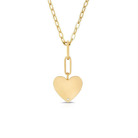 Collier avec pendentif cœur personnalisé en or 18 carats PVD, chaîne maille trombone, en acier inoxydable, avec zircon cubique, bijou minimaliste vierge, cadeau de Noël