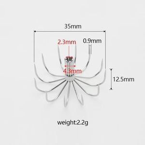 Hameçons de pêche octogonaux à ardillons en acier inoxydable 304 pour calamar, pieuvre, équipement d'ancrage, pêche en lac - Product Image 5