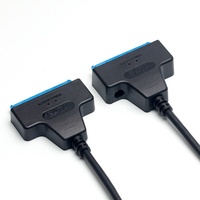 Câble USB-C vers SATA 3.1 en cuivre pur, 6 Gbps haute vitesse, pour disques durs externes 2,5 pouces HDD/SSD, adaptateur rapide 3A pour ordinateur, 20 cm