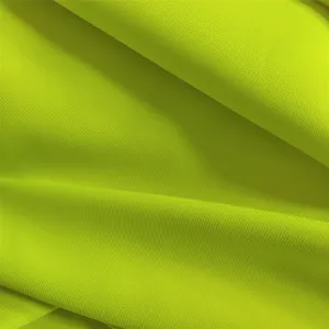 Alta qualidade 100% poliéster 300d dty fluorescente amarelo à prova d' água e pu leite revestido tecido oxford para casaco e jaqueta
