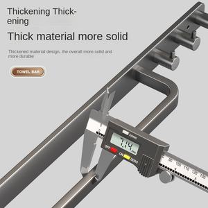 Toallero de Baño de un Solo Brazo, Colgante, Sin Perforaciones, Estilo Moderno y Lujoso, Multifuncional, de Hierro, para Hotel - Product Image 2