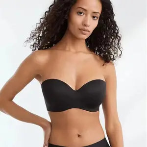 Europe and the United States cross-border new large size bra strapless half cup seamless sexy underwear gathere