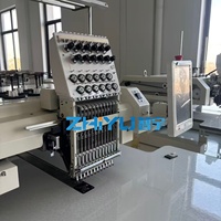 Nouvelle machine à broder ZHIYU A15 informatisée pour usage domestique, à tête unique, 12 aiguilles, automatique, 500*800 mm, pour casquettes et broderies plates, 1000 tr/min, haute vitesse