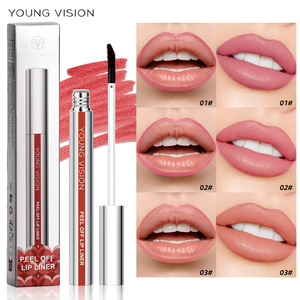 Genç vizyon 3-Pack su geçirmez soyulabilir dudak kalemi seti mat lekesiz kalem Lipliner çengel tasarımı ile - Product Image 1