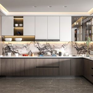 Nouvelles armoires de <span class=keywords><strong>cuisine</strong></span> en bois massif et contreplaqué, design couleur personnalisé, armoires de <span class=keywords><strong>cuisine</strong></span> contemporaines en bois - Product Image 3