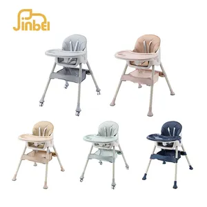 New 2022 High Quality Baby Portable Foldable Dining High Chair With Stainless Steel Leg