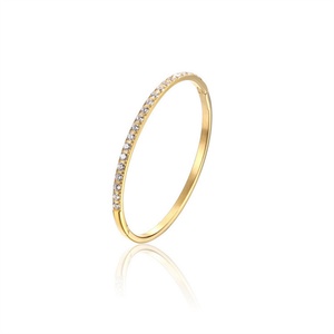 Non-sex Customized Round Zircon Jewelry Open Gold Plated Shiny Clasp <b>Adjustable</b> <b>Bracelet</b> for Holiday - Product Image 1