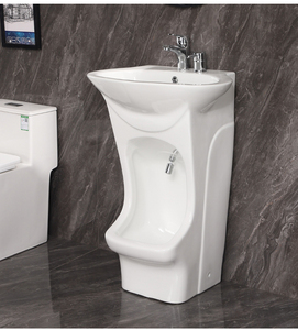 Lavabo Ovalado de Cerámica 2 en 1 para Lavado de Pies (Wudu), <span class=keywords><strong>con</strong></span> <span class=keywords><strong>Pedestal</strong></span>, para Baño de Hotel y Uso Doméstico - Product Image 5