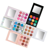 Maquillage Oem High Pigment Beauty Glazed Facile À Appliquer Pas Cher Personnalisé 9 Couleurs Rose Ombre À Paupières Palette De Fard À Paupières
