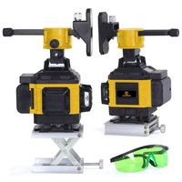 Niveau laser professionnel industriel AGL125 à batterie Li-Ion 4D 16 lignes pour marquage au sol et mural, travaux de construction, auto-nivelant à 360°