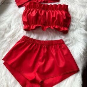 ชุดนอนเซ็กซี่สไตล์ยุโรปและอเมริกาแบบใหม่ สีดำ ชุดสองชิ้น แต่งลูกไม้ แฟชั่นทันสมัยและสวมใส่สบาย - Product Image 1