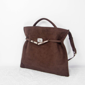 Sac à main bandoulière en daim vintage de luxe léger pour l'automne, l'hiver et l'été, fermeture éclair, haute qualité - Product Image 1