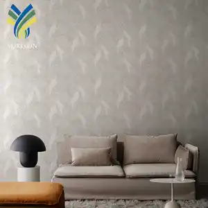 SP-AP2 2024 Wallpaper PVC daun tanaman alam burung beo desain terbaru untuk dekorasi dinding