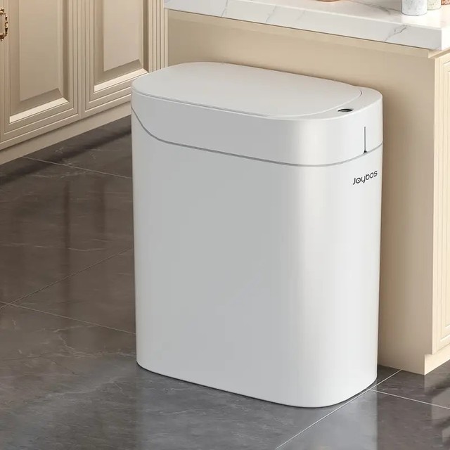 Smart Battery Version Trash Can for Home and Hotel Use Silent Cover with Sensor Exhaust Fan Used for Self-Priming Bags
