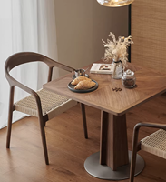 Table basse carrée en bois massif, style minimaliste moderne, structure durable et écologique, revêtement en cire à trois couches de qualité FAS