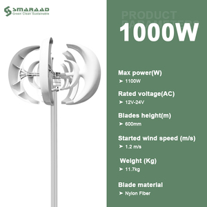 SMARAAD 1000W White Lantern Wind <b>Generator</b> Controller US Stock 12V 24V Vertical Magnet Efficient Wind <b>Power</b> SR-1000 <b>Generator</b> Ma - Product Image 4