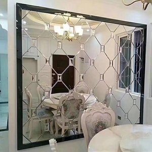 Mosaïque <span class=keywords><strong>de</strong></span> miroir en verre adhésif biseauté Art déco <span class=keywords><strong>de</strong></span> 5mm d'épaisseur pour miroirs muraux décoratifs en forme <span class=keywords><strong>de</strong></span> diamant - Product Image 4