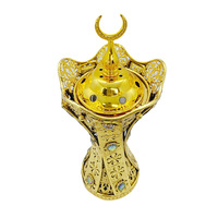 Décoration du Ramadan Bon prix Décoration portable pour fête Mariage Décoration de la maison Brûleur d'encens en métal argenté or