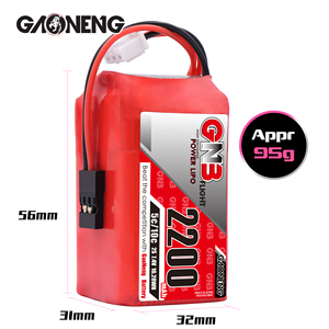 GNB GAONENG <b>Battery</b> 2S 2200mAh 7.4V 5C 10C for JR Connector - Product Image 4