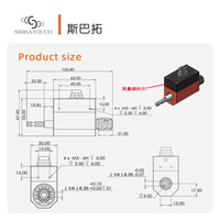 Conector de Aviación Sobre-moldeado Impermeable Laien Cable, Transductor de Torque de Aluminio y Acero Inoxidable, Rango de 0.2-10NM, Sensor de 0.2%
