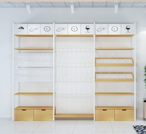 Étagère de présentation <span class=keywords><strong>Minso</strong></span> moderne personnalisée en bois, autoportante, pour épicerie, supermarché - Product Image 3