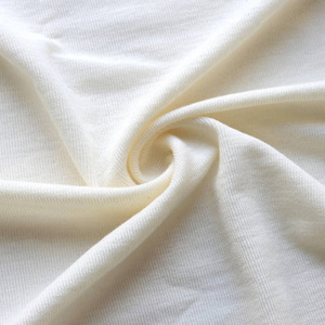 Créateur <span class=keywords><strong>de</strong></span> mode <span class=keywords><strong>de</strong></span> haute qualité personnalisé <span class=keywords><strong>de</strong></span> couleur unie 18% <span class=keywords><strong>laine</strong></span> 77% Viscose 5% Spandex extensible 180 Gsm tissu tricoté côtelé - Product Image 3
