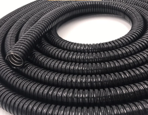 للبيع بالجملة خراطيم سوداء مموجة متشابكة معدنية مرنة من كلوريد البولي فينيل ، خرطوم قنوات معدنية من الفولاذ المقاوم للصدأ - Product Image 6