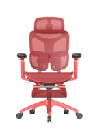 Chaise en maille pour bureau exécutif Chaise en maille de bureau grise haute Chaise de bureau ergonomique en maille avec repose-pieds