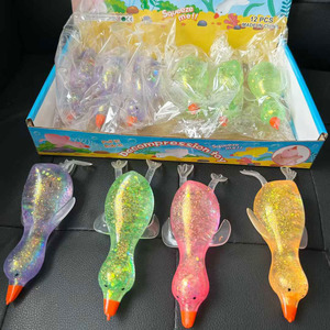 Hot Sale Hines Maltose Glitter Duck TPE Squeeze Toy Slow Rebound Decompression Squishy Sensory <b>Fidget</b> Unisex - Product Image 4