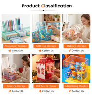Boîte de rangement en acrylique de qualité supérieure, motif personnalisé, étui de présentation personnalisé, rangement pour outils de beauté