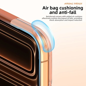 Coque de protection antichoc transparente en silicone souple à bords renforcés avec bouton tactile pour appareil photo IA pour iPhone 17 Pro Max - Product Image 5