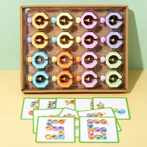 Qingtang Educatief Montessori Speelgoed Houten Gebouw Bijpassende Blokken Kleur Bijpassend Speelgoed Voor Kinderen