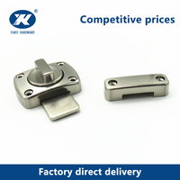 Protecteur de loquet de porte en alliage de zinc noir mat ou nickel satiné de 3 ''4" 5"