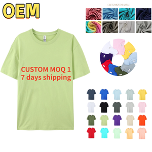 メンズ高品質180gコットン無地半袖カジュアルブランクTシャツプラスサイズカスタムブランドロゴデジタルプリント卸売 - Product Image 1