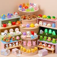 Figurines d'animaux lumineuses de Noël en résine, jouets de collection, cadeaux de fête, vente en gros, accessoires de cuisine pour maison de poupée