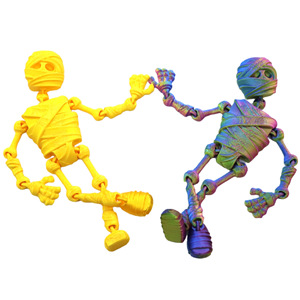 Squelette imprimé en 3D pour Halloween avec articulations mobiles, aimant de réfrigérateur magnétique, jouet créatif pour la décoration des enfants - Product Image 3