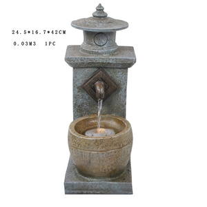 <span class=keywords><strong>Fontana</strong></span> da Giardino in Resina <span class=keywords><strong>con</strong></span> Luce, Altezza 42CM, Personalizzabile, Fatta a Mano, Ecologica, Colore Personalizzabile - Product Image 1